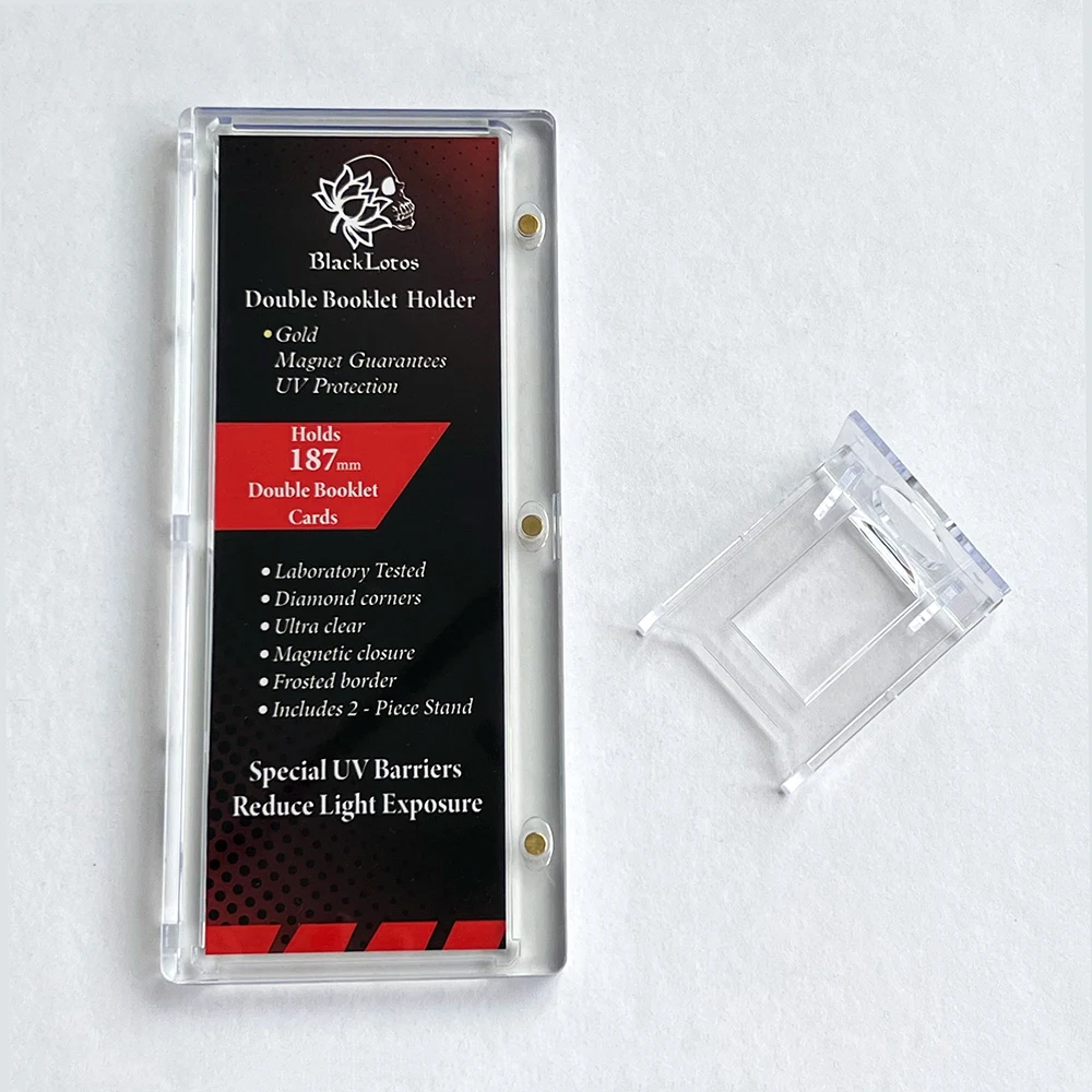 Double Booklets 187mm With Secure Dual magnetic Closure Brick Non-PVC Ultra Clear UV-blocking Standard Sports Cards Toploaders