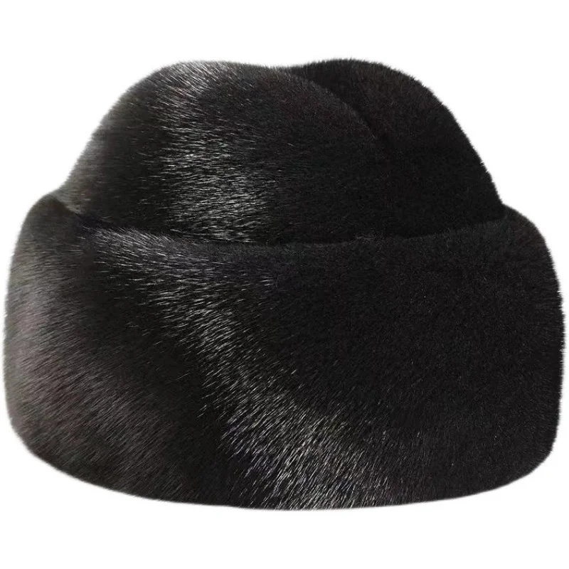 Winter Warmth Hats for Men: Thickened Cotton Beanie for Middle-Aged and Elderly Gentlemen, Landlord Hat, President Hat