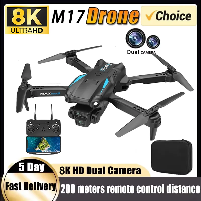 M16 Rc Drone 8K HD Dual Camera Professional Brushless 360° Obstacle Foldables 4-Axis Photography Quadcopter Beginners Toys Gifts