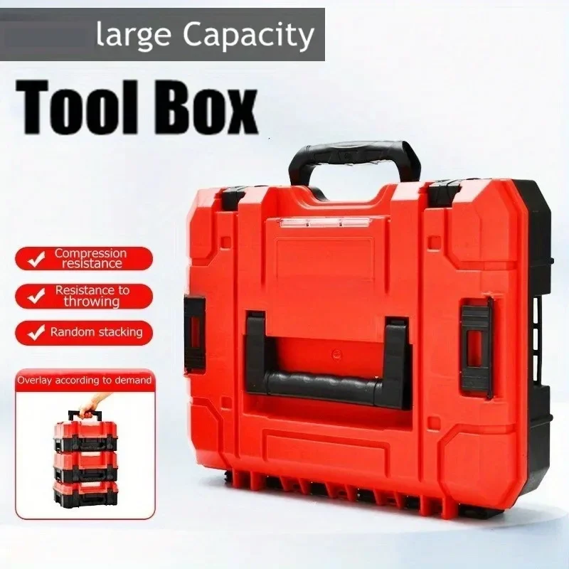 Stackable Plastic Tool Box Storage Box Pelican Case Large Empty Drill Electric Drill Tool Storage Case Garage Tool Organizer