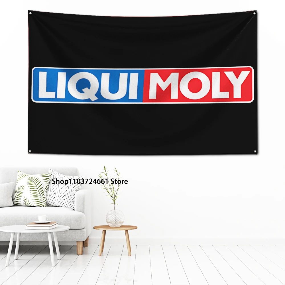 60x90cm Liqui Molys Flag Polyester Digital Printing Banner for Garage Wall Art Out Door Decoration