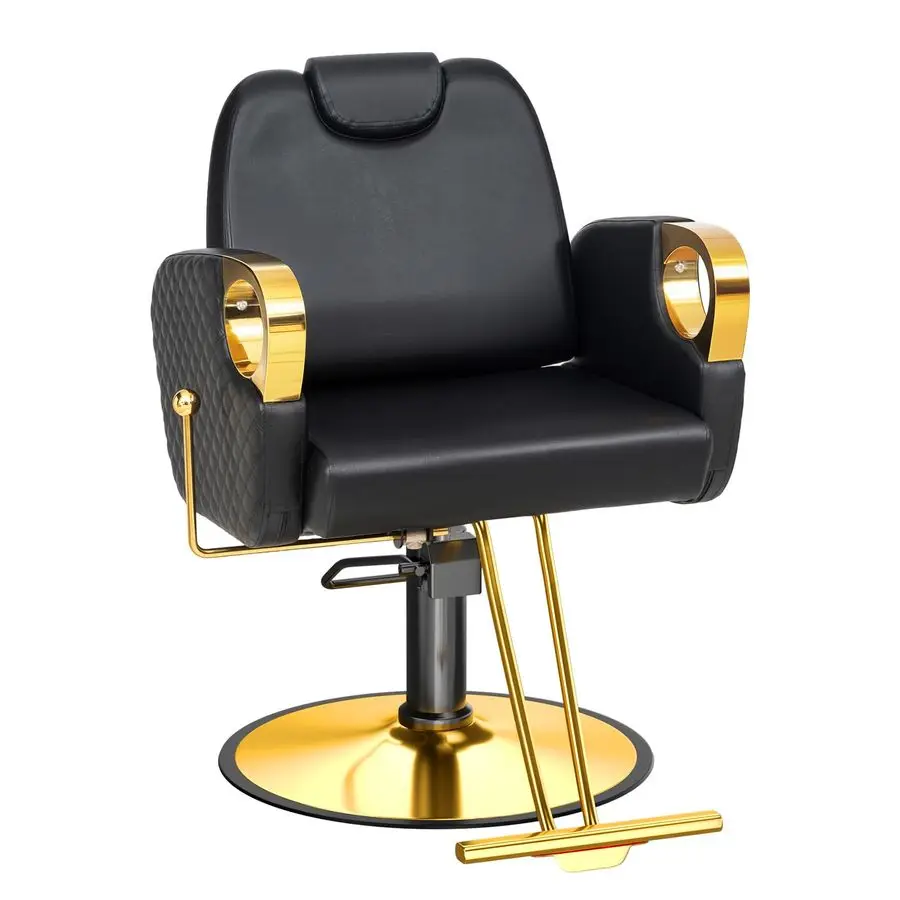 Silla de salón multiusos con respaldo reclinable, sillas de estilista para salón, silla de peluquero hidráulica, silla de pelo resistente para champú