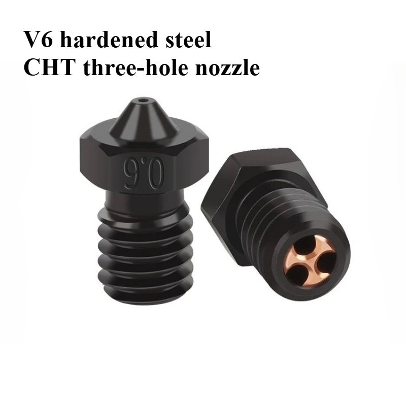 

Аксессуары для 3D-принтеров E3DV6 Сопло из закаленной стали CHT с тремя отверстиями Clone Высокопроизводительное, устойчивое к высоким температурам, износостойкое сопло