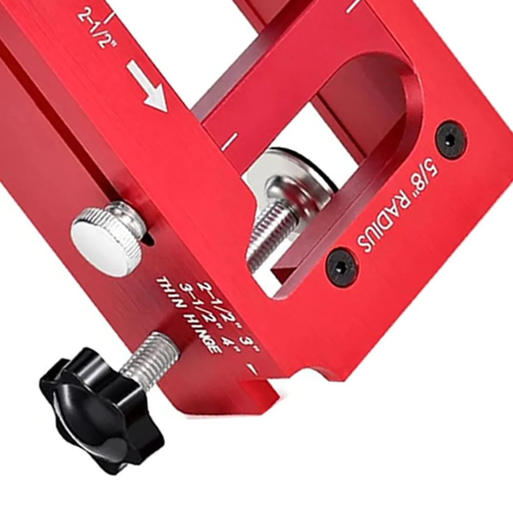 Aluminum Alloy Door Hinge Jig 1/4in Radius 5/8in Radius Mortise Jig Square Corner Types 2.5in-5in Length Router Template Kit