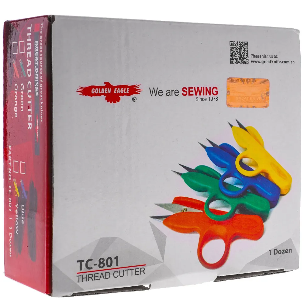 Thread Cutter TC-801 TC-800 1Dozen Box Mixed Color Golden Eagle Trimmer Clipper For DIY Sewing Tool