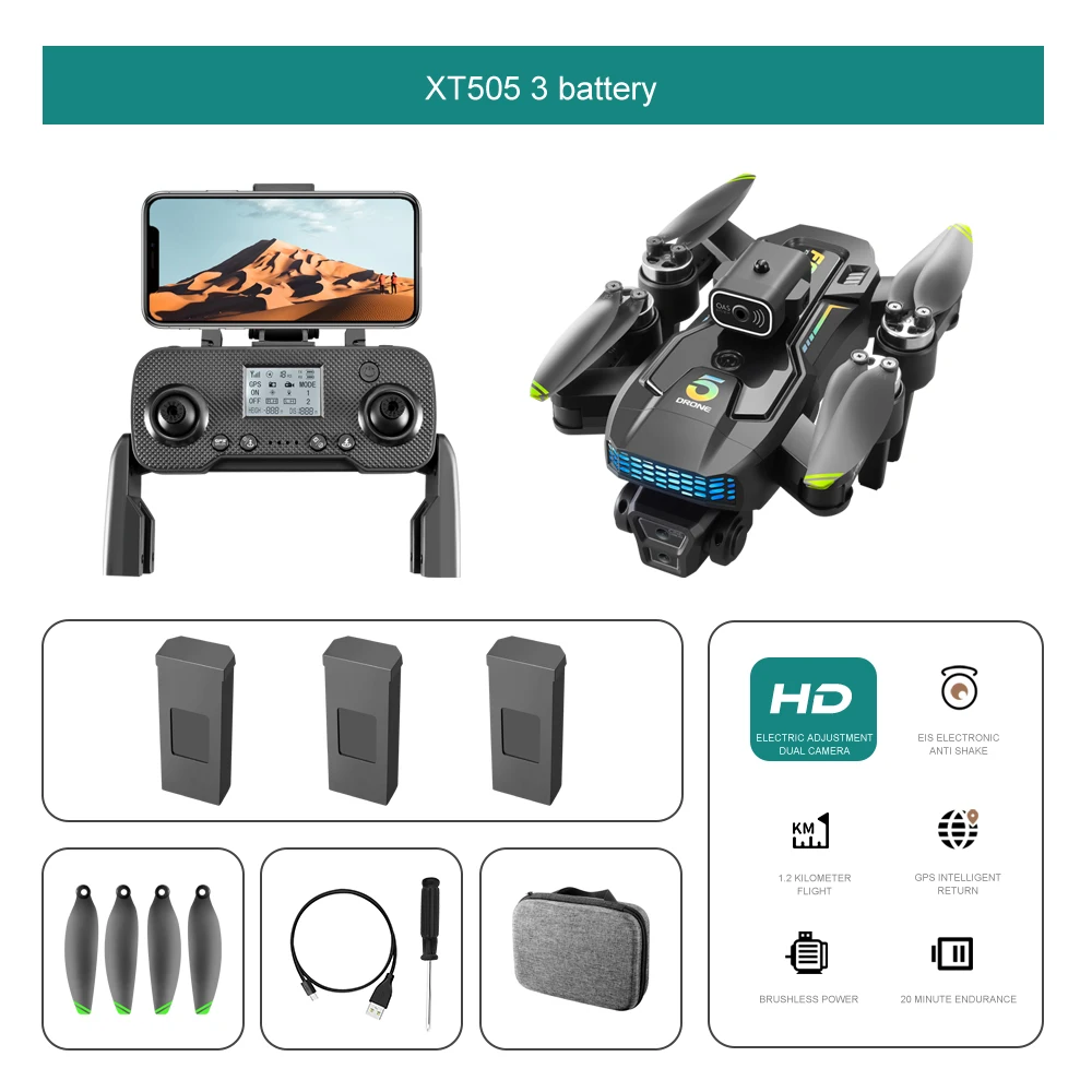 HD MAX PRO Drone 8K HD Camera 5G WIFI FPV Brushless Motor RC Quadcopter Obstacle Avoidance GPS Automatic Return Drones Toys