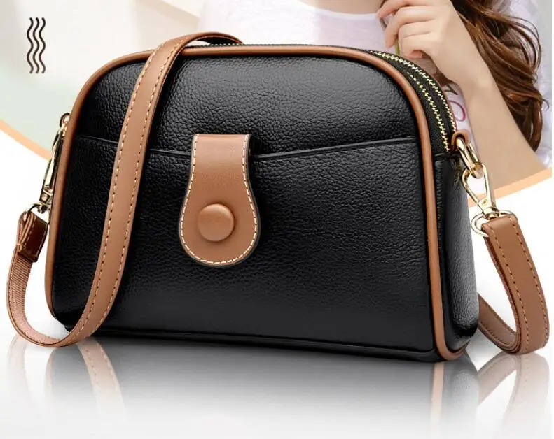 

New Simple Design PU Leather Crossbody Shoulder Bags for Women Fashion Retro Handbags and Purses Ladies