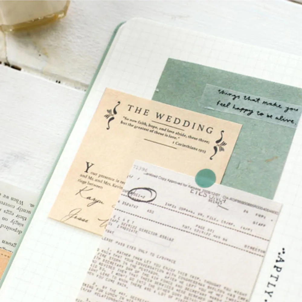 60PCS Making Journaling Creative Stationery Retro Floral Pattern Scrapbooking Card Scrapbook Material Paper Background Collage