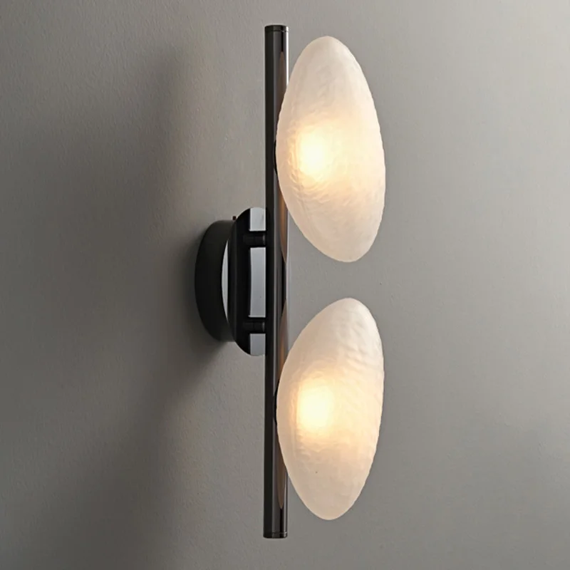 

2025 Modern Frosted Glass Pendant Lamp Wall Light Combo Iron Brass Black Gold Round Dimmable Ceilings Lustre