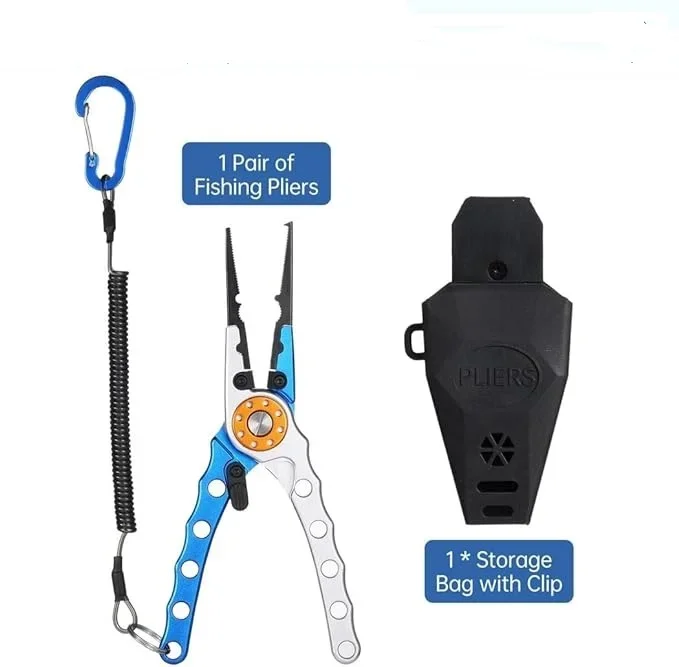 

Fishing Pliers Fishing Tools Wire Cutter Knotters Aluminum Scissors Hook Removal Fishing Tools with Locking