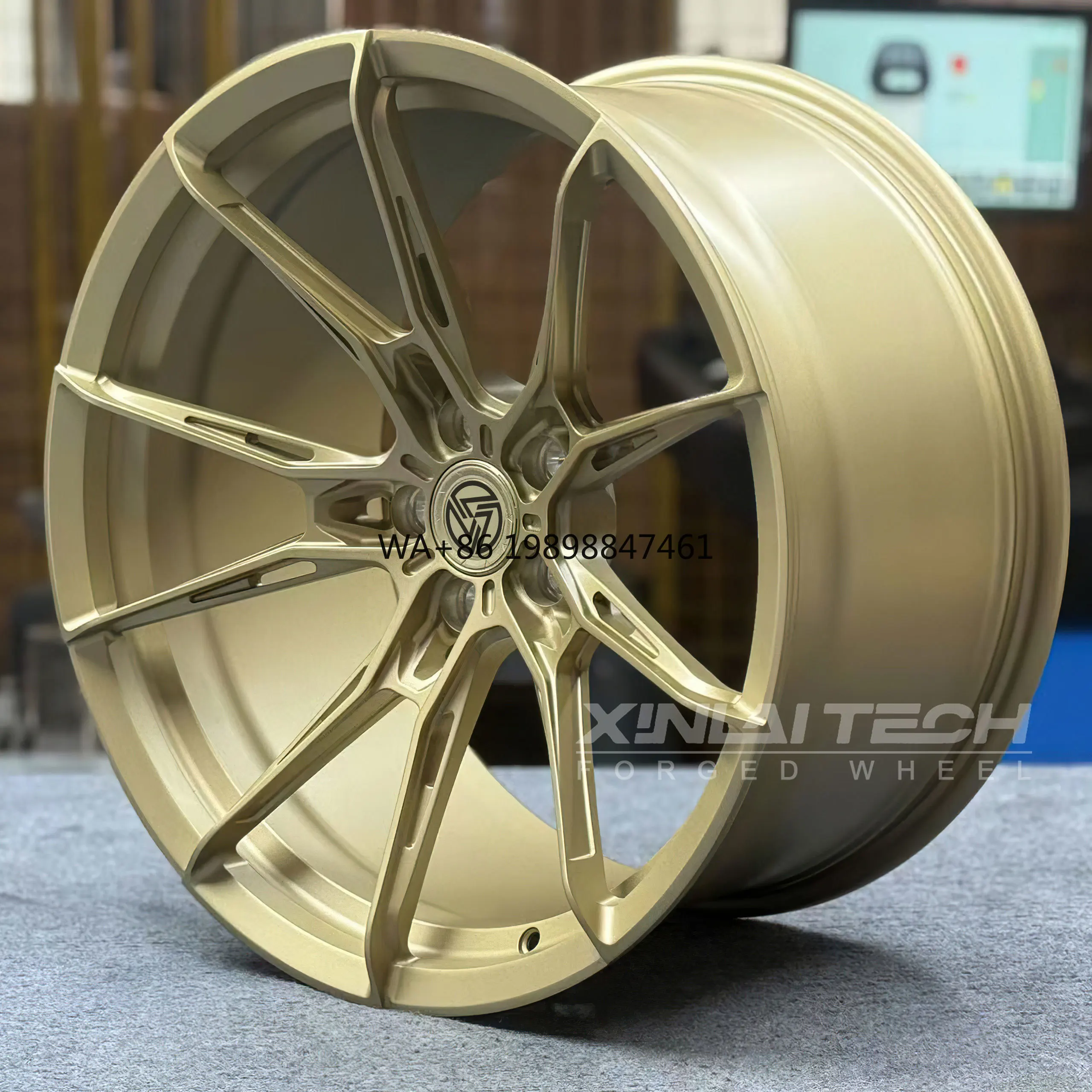 

1-Piece Deep Concave Bronze Custom Forged Wheels 17 18 19 20 21 22 23 Inch Car Alloy Monoblock Wheel Rim