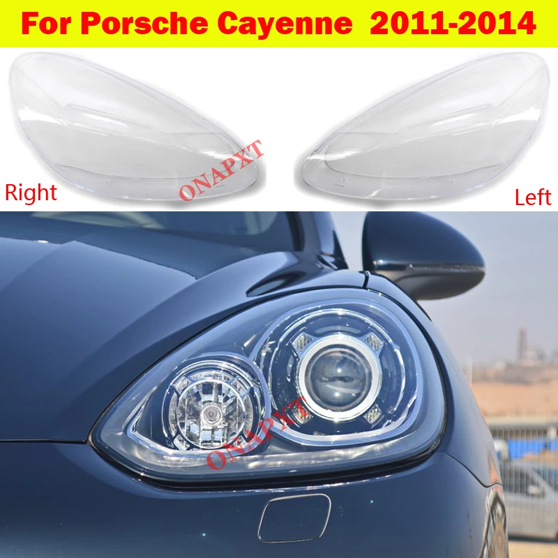 

Car Front Headlight Cover For Porsche Cayenne Headlamp Lampshade Lampcover Head Lamp light Covers glass Lens Shell 2011-2014