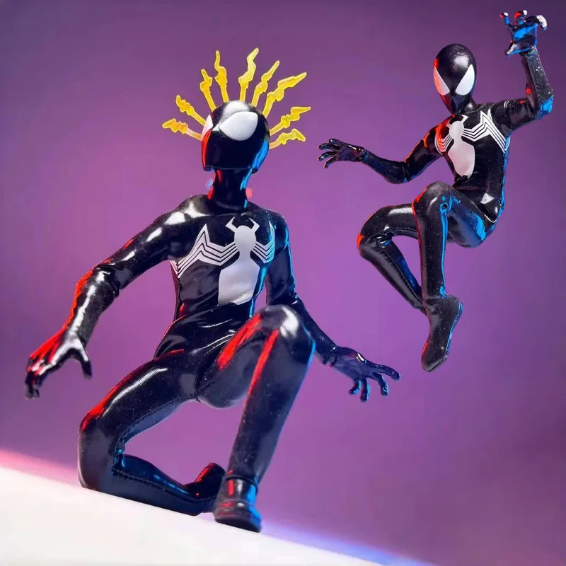 In Stock Spider-Man DB Toys Studio X 6in 1/12 Scale Male Soldier UltimateUltimate Black Symbiotic Spider-Man Action Figure Toys