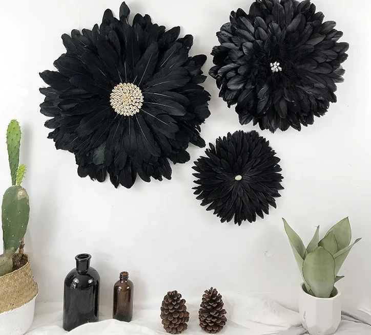 Ins Nordic Style Handmade Feather Shell Nordic Creative Art Home Wall Decor