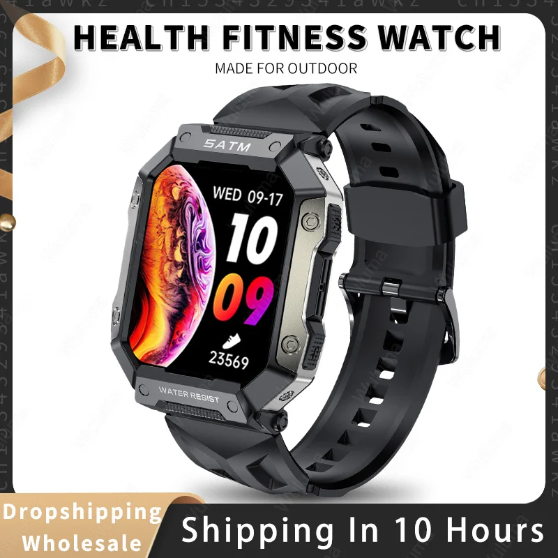 Outdoor Type Health Detection Smart Watch Men Women Waterproof Fitness Smartwatch Blood Oxygen Heart Rate Health Monitor Watch