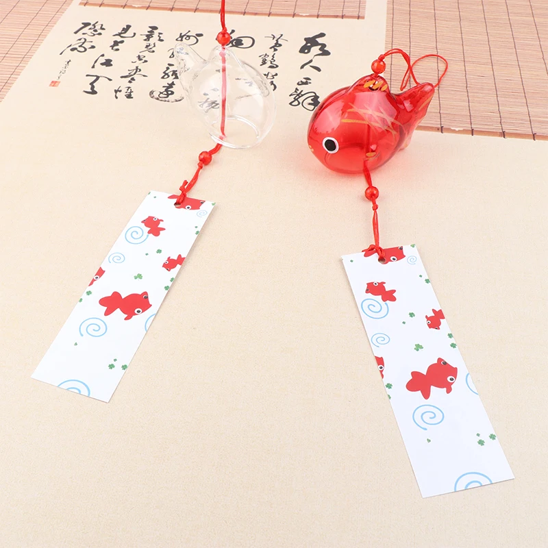 Wind Chime Glass Japanese Goldfish Pendant Garden Home Art Furin Craft Elegant Beautiful Decor Ornament