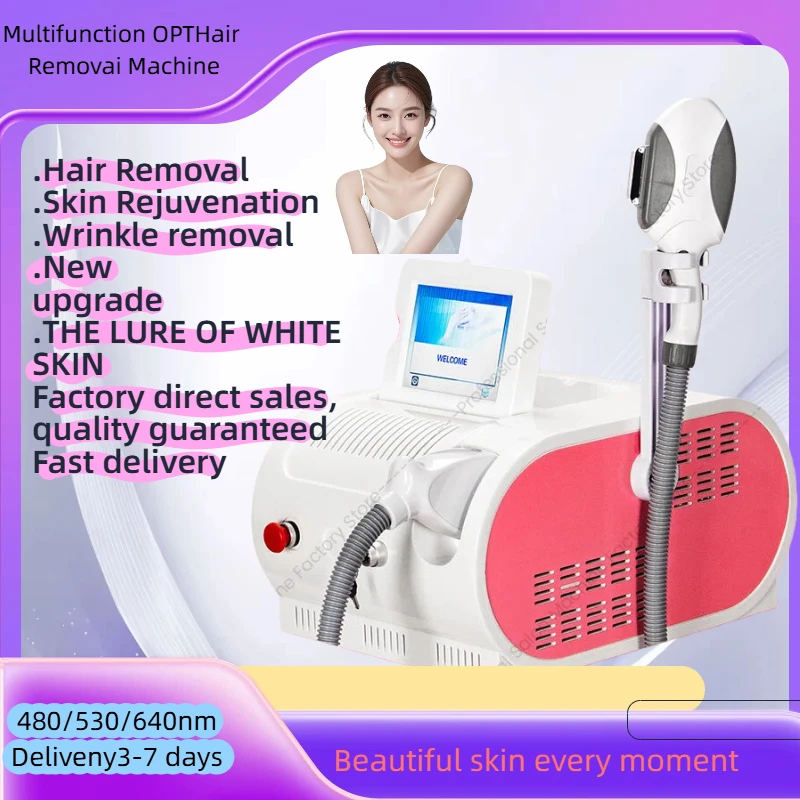 OPT 3 Wavelength Portable Hair Removal Laser Machine Professional Equipment For Painless Hair Removal And Skin Rejuvenation HOT