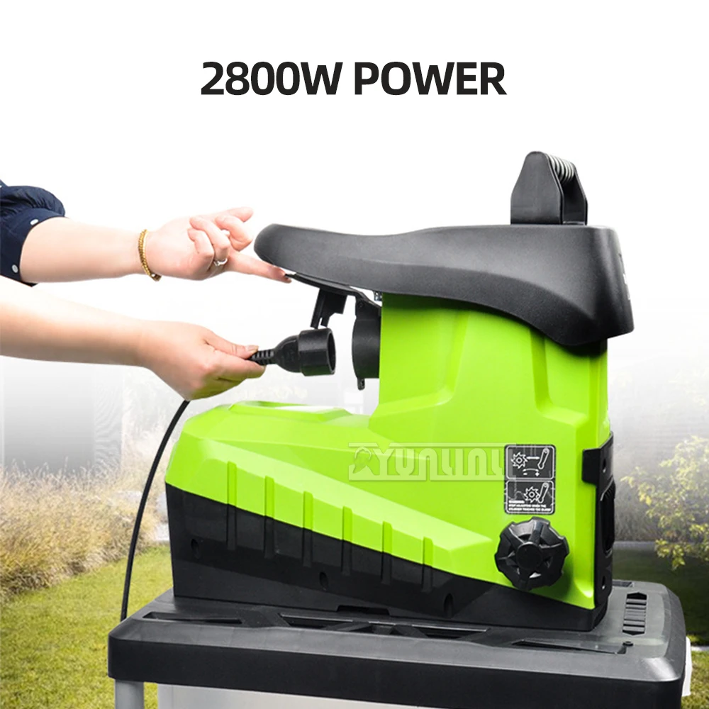Garden Branch Shredder Electric Breaking Machine 2.8kw Tree Branch Crusher Electric Pulverizer Garden Tool 220v 2025 NEW