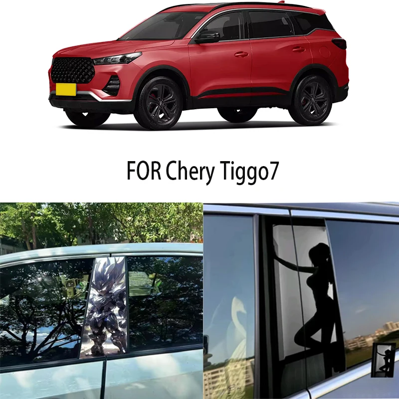 

Door Window Decoration Trims Pillar Posts Stickers Auto Styling For Chery Tiggo7 Car accessories