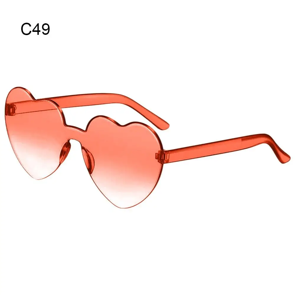 Adults Colorful Gradient Lenses Shades Party Sun Glasses Heart Glasses Heart-shaped Sunglasses