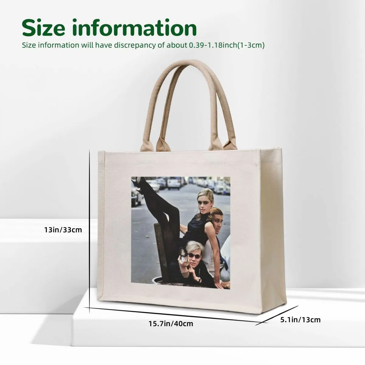 Edie Sedgwick Andy Warhol Photography Fashion Icon sixties Tote Bag Shopper Big bag women