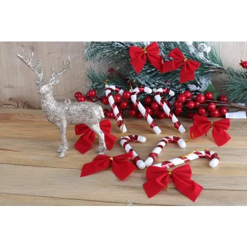 Beysüs Christmas Pine Tree Ornament Bow Candy Bar and Deer 13 Pcs