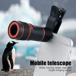 8X Telescope Zoom Lens Monocular Mobile Phone Camera Lens for iPhone Samsung Smartphones Lens for Camping Hunting Sports