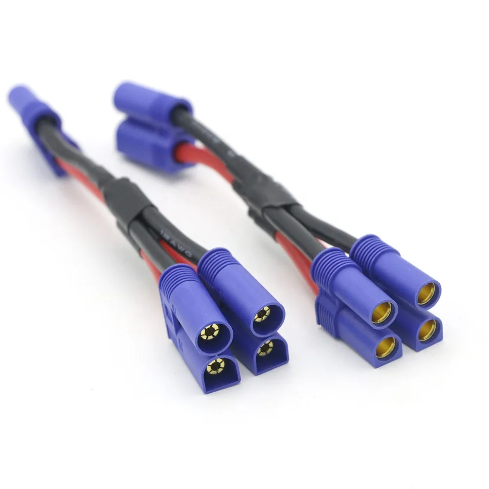 10 PCSEC5 Parallel Batterie Anschluss Kabel Dual Verlängerung Y Splitter Kabelbaum Adapter 12 AWG Kunststoff Draht für RC Drone Lipo Ladung