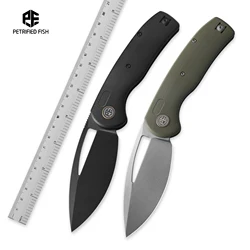 Petrified Fish PFP13 Folding Knives edc Tool K110 Steel Blade Knife on Bearing G10 Handle Lightweight Pocketknives Hunting