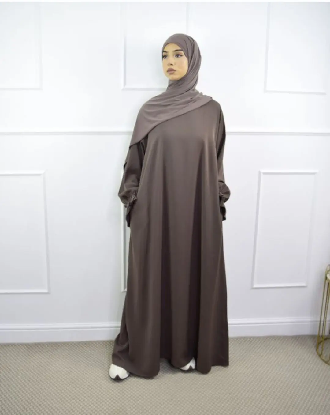 Fashion Muslim Long Dress Muslim Djellaba Robe Female Full Length hijab Outerwear Abaya Robes With scarf Women Clothing