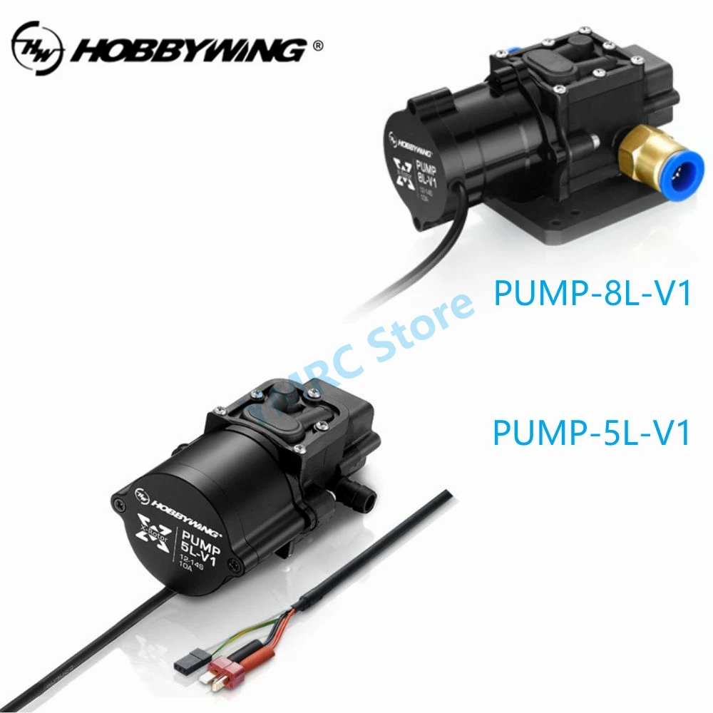 

HobbyWing Combo Pump 5L/8L One-plece Brushless Water Pump 10A 12-14S V1 Sprayer Diaphragm Pump for Plant Protection Drone