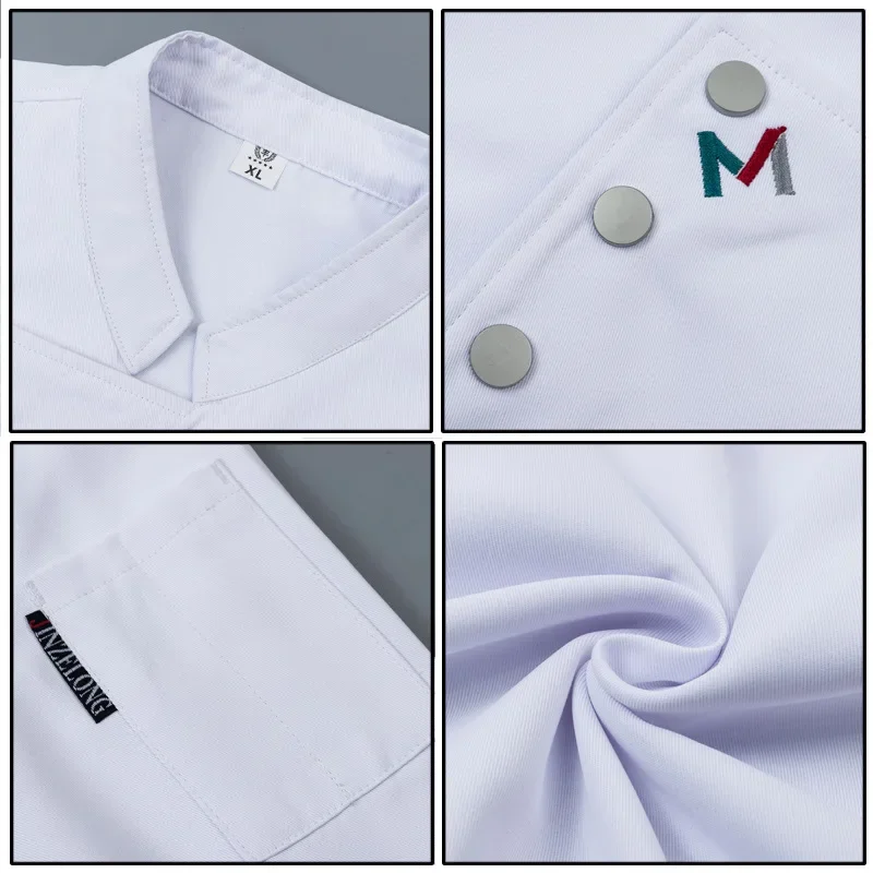 ホテルシェフ制服プロフェッショナルメンズ長袖レストラン調理コートキッチンジャケットベーカリーペストリーカフェウェイターコックシャツ