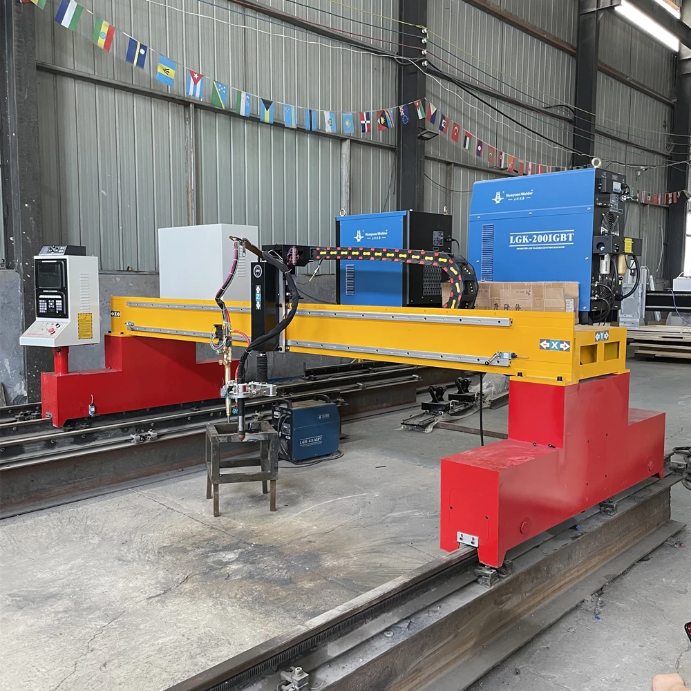 

Large Size CE Standard Gantry Cnc Plasma Cutting Machine For Steel With Huayuan 200A Plasma Source