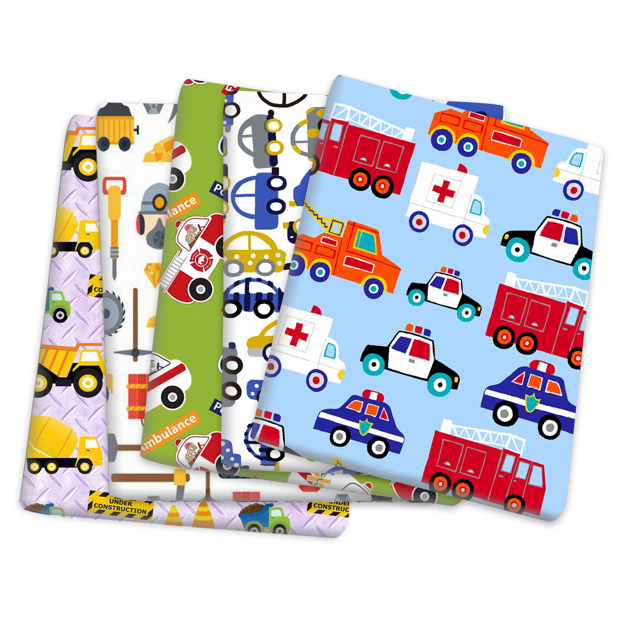 Tela de poliéster con diseño de Tractor de motocicleta de coche, Material de costura para manualidades, 145 algodón puro, 50 x 100% cm, 1Yc11093