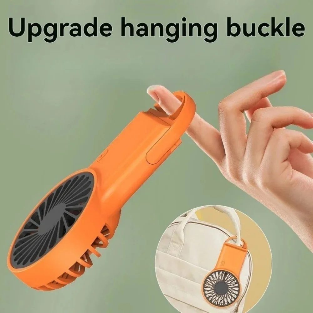 Mini Handheld Fan with Hidden Foldable Stand USB Rechargeable Portable Personal Cooler for Outdoor Travel Office Desktop Use - view 5
