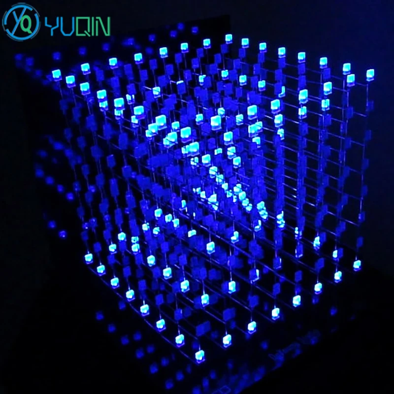 3d8 Light Cube 8*8*8 Комплект для сварки Light Cube Однокристальный микрокомпьютер Производство электроники DIY Свободные детали