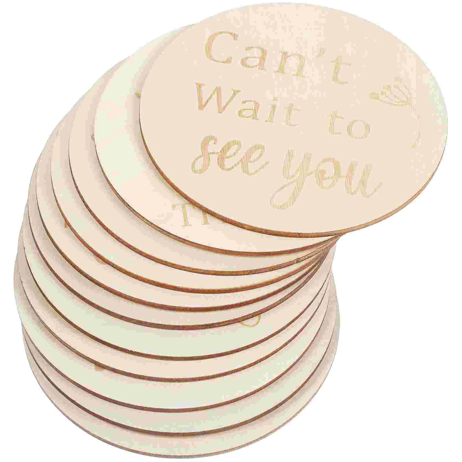 11 Pcs Wooden Pregnancy Discs Double Sided Newborn Photo Prop Cards Baby Weekly Growth Tracker Sign for Baby