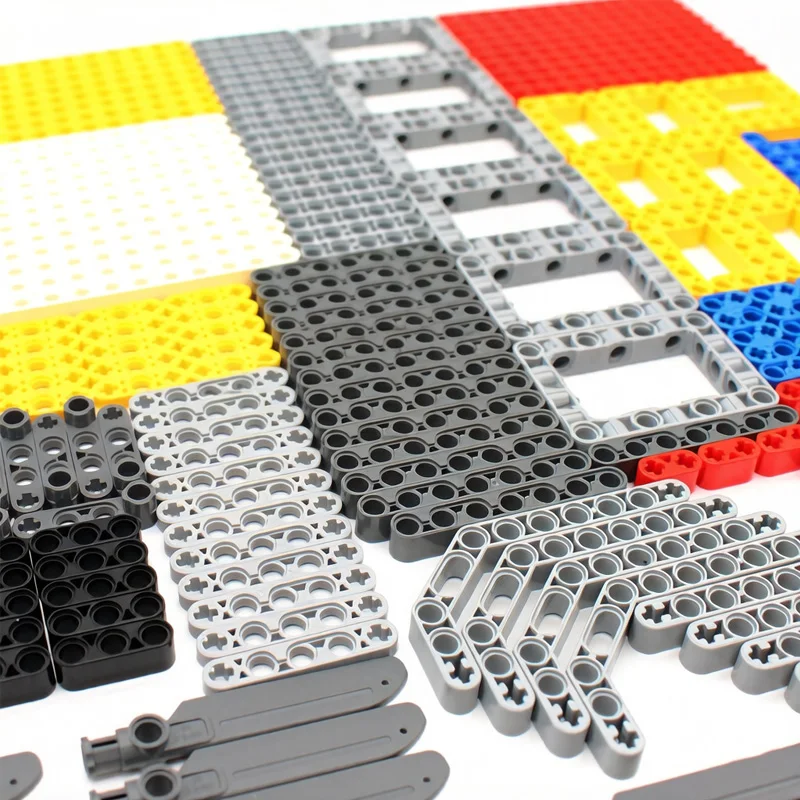 

Набор из 280 деталей: Технологичные строительные блоки с отверстиями, смешанные элементы для сборки MOC, мелкие кирпичики, игрушки DIY, модифицированные сменные аксессуары