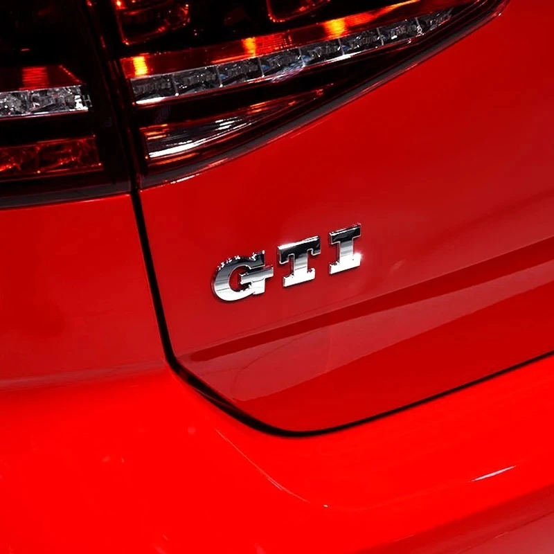 GTI Logo Car Fender Trunk Emblem Stickers Accessories For Volkswagen R-Line R Polo Golf T5 Passat Magotan CC Santana Bora Jetta