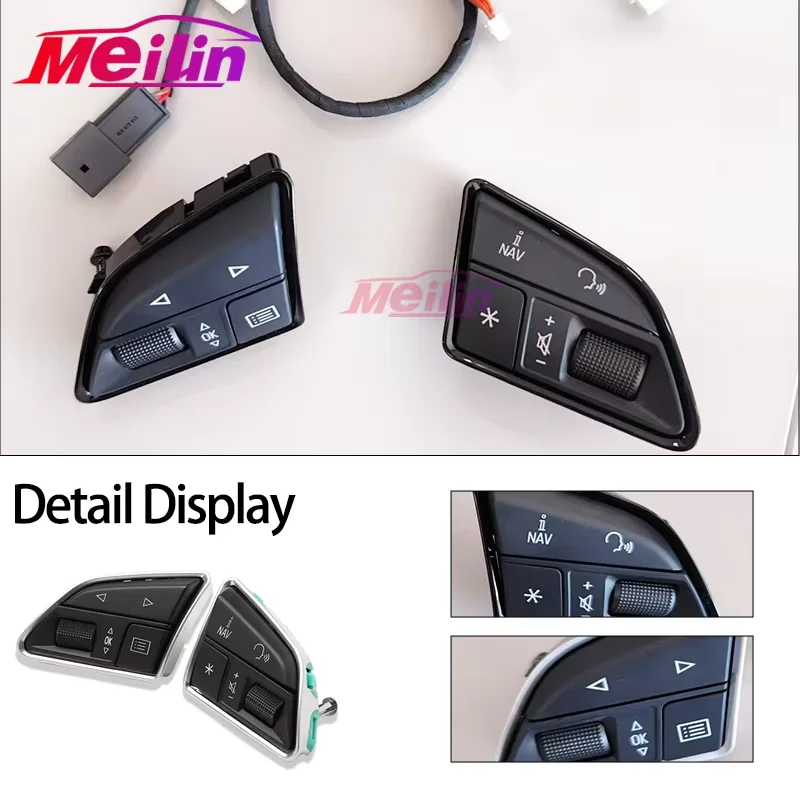For Audi A1 A6 Avant C7 A7 2015-2018 Q3 2012-2018 RS steering wheel multifunction control switch button original 8U0951523H  aut
