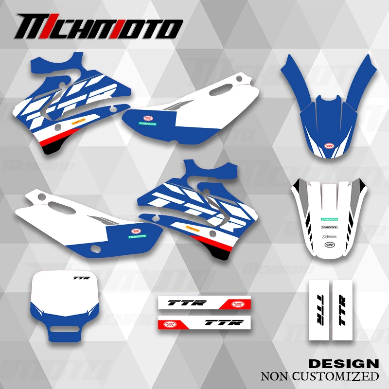 

MCHMFG New Style Graphics Decals Stickers Kit For YAMAHA 2000 2001 2002 2003 2004 2005 2006 2007 TTR125