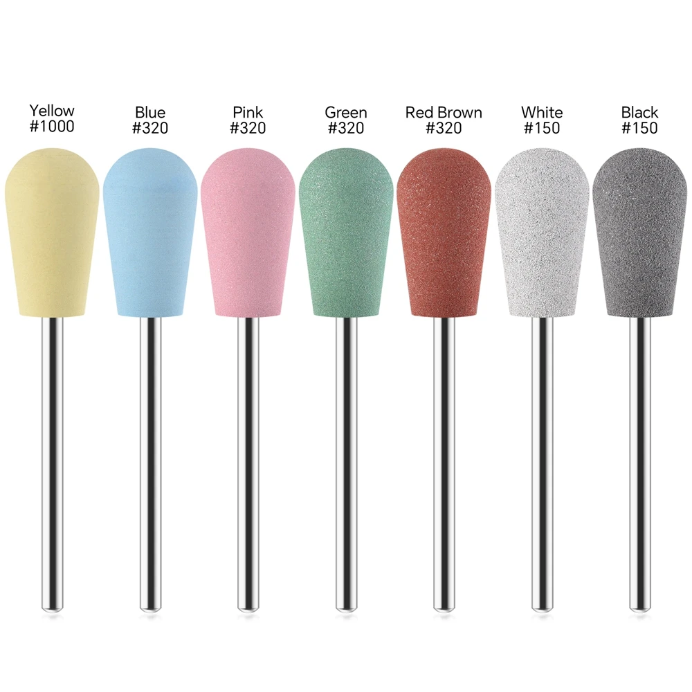 10Pcs Nail Drill Bit Rubber Manicure Drills Electric Rotary Milling Cutter Polishing Tools Nail Bits Salon Accessories