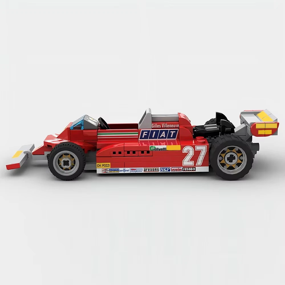 New MOC Racing Series 1981 Monaco Grand Prix Competitive Model City Car DIY Assembly Building Blocks Children's Toy Boy Gift Set view 3