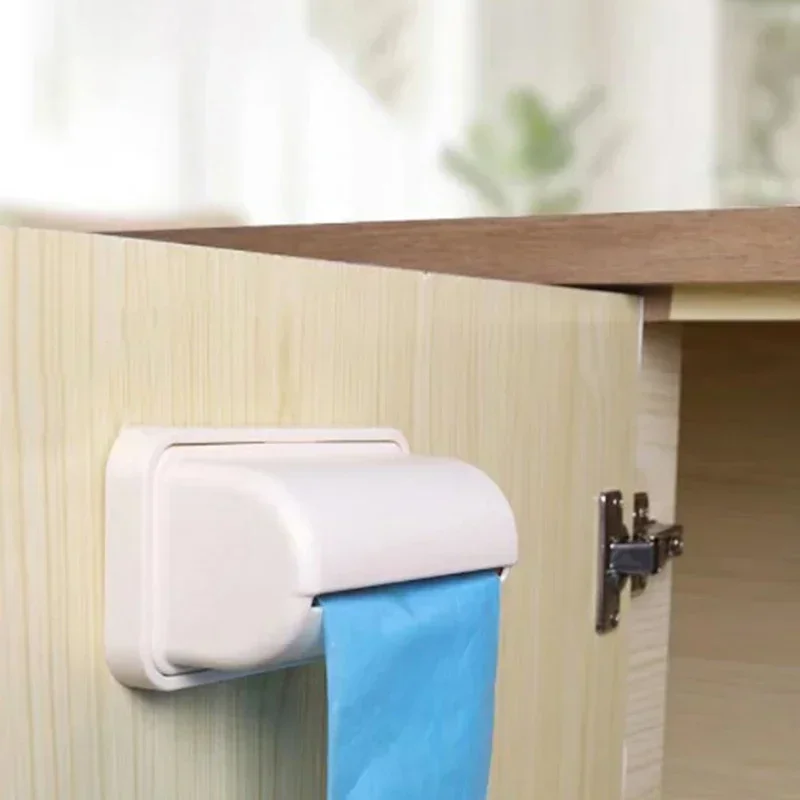 Storage Box Garbage Bag Dispenser for Kitchen Bathroom Wall Mounted Grocery Bag Holder Kitchen Plastic Bags Container