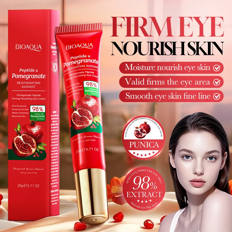 BIOAQUA Red Pomegranate Eye Cream Anti Dark Circle Remove Eye Bags Moisturizing Anti-aging Eyes Contour Eyes Skin Care Products