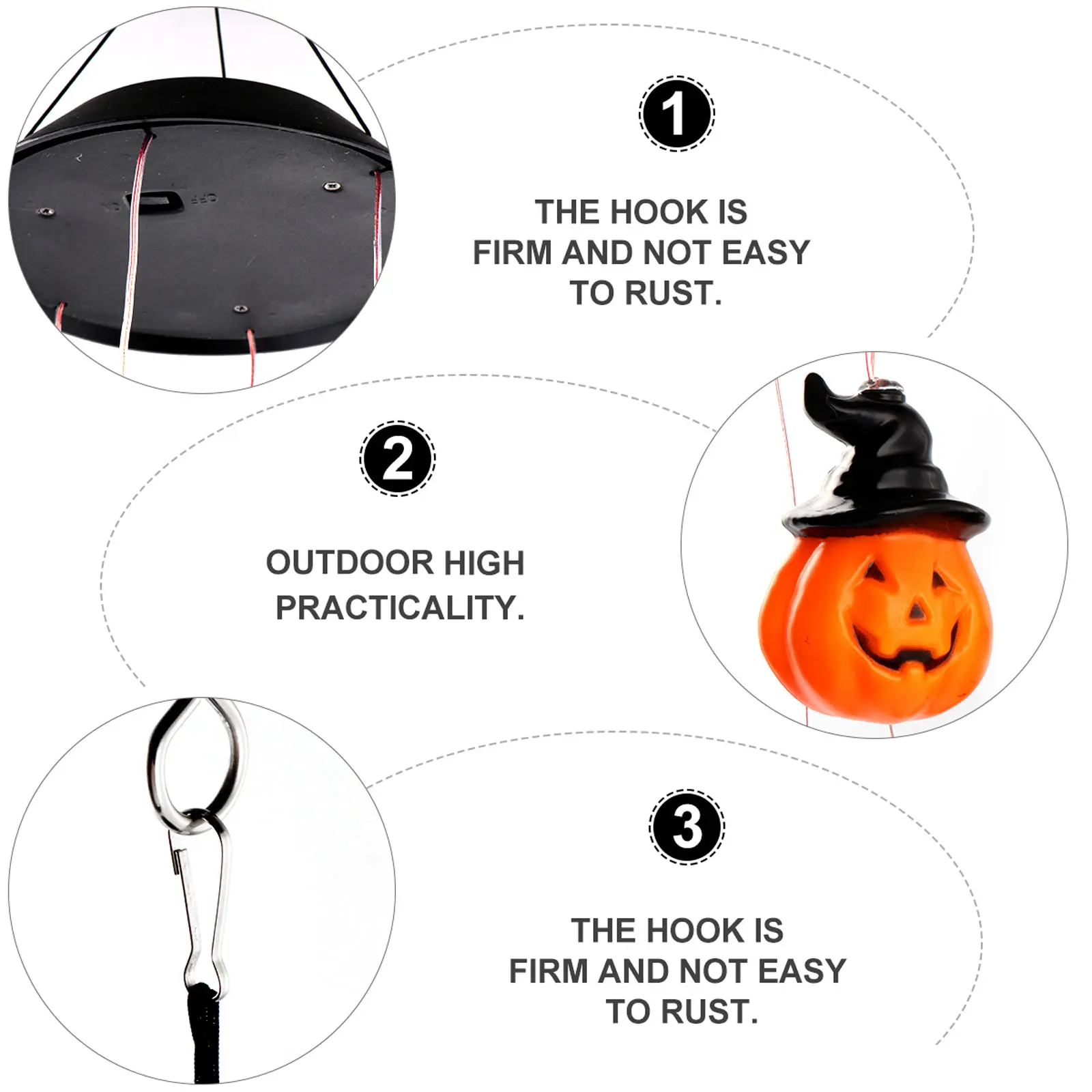 

Halloween Solar Pumpkin Wind Chime Lamp Orange Patio Hanging Outdoor Decorative Light Solar Windbell Lamp