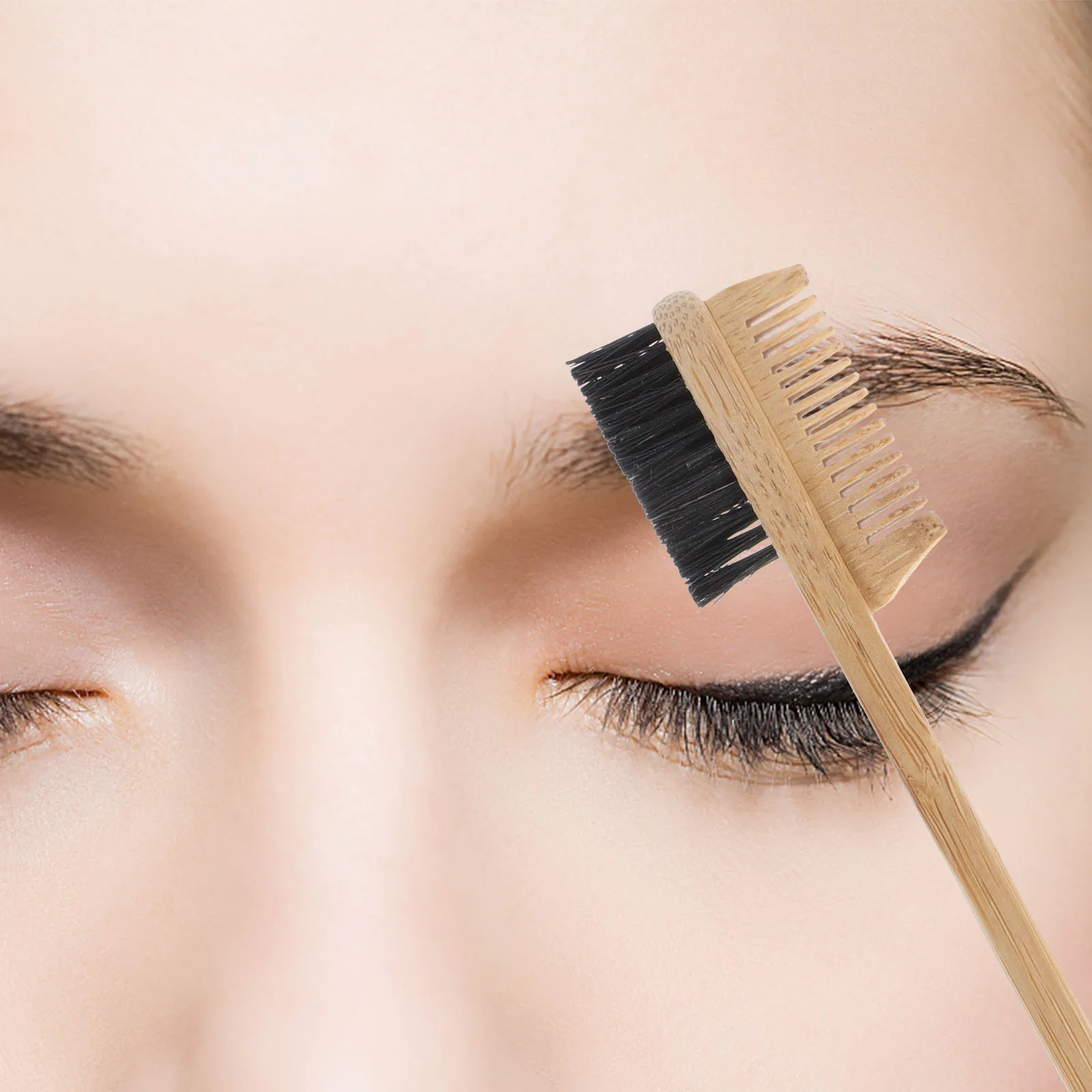 

Bamboo Eyebrow Trimming Tool Eyelash Grooming Brush High quality Material Long lasting Travel Toothbrushes Multifunction Wood