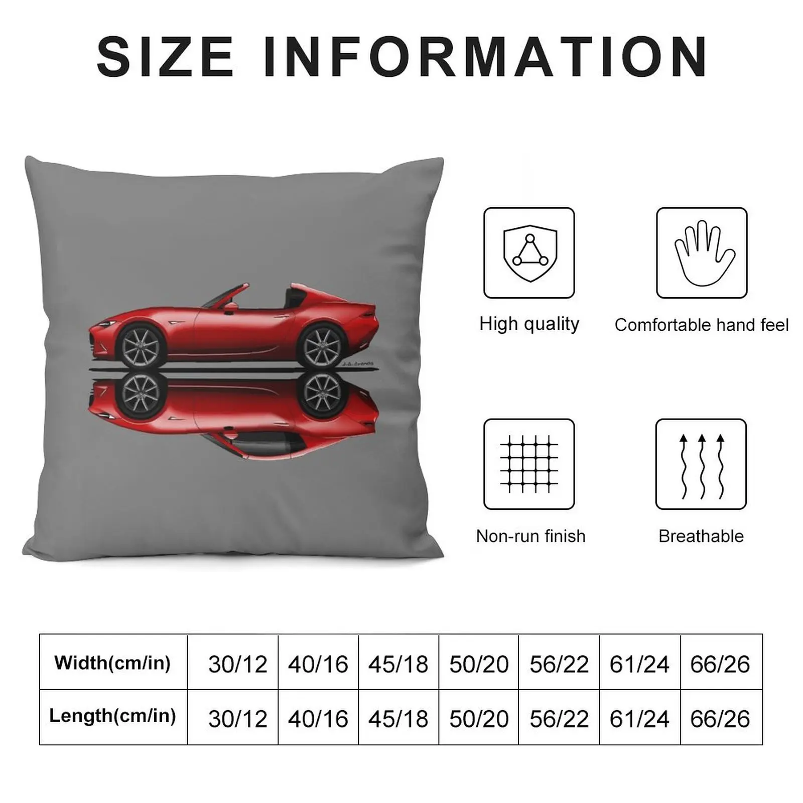 My drawing of the open and closed red open and closed RF roadster convertible Japanese sports car Throw Pillow