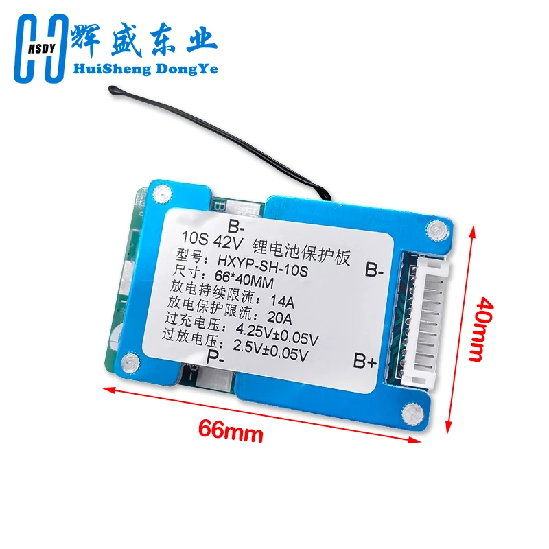 10S 42V 15A BMS Polymer Cell 18650 Lithium Battery Protection Board With Balance Built-in Temperature Control