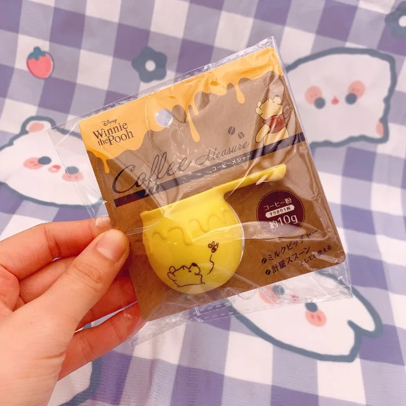 Juego de cucharas medidoras de oso Pooh, Mini cuchara de café portátil de dibujos animados para azúcar, leche en polvo, té, accesorios de cocina de viaje